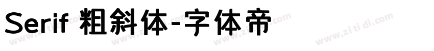Serif 粗斜体字体转换
